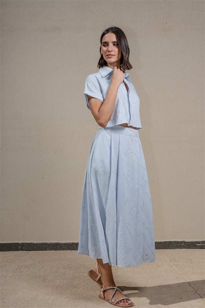 Midi Pleated Skirt