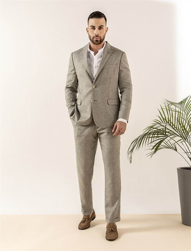 Trouser Slim Linen Cotton