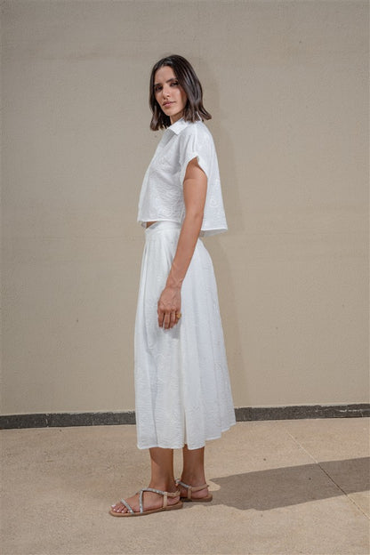 Midi Pleated Skirt
