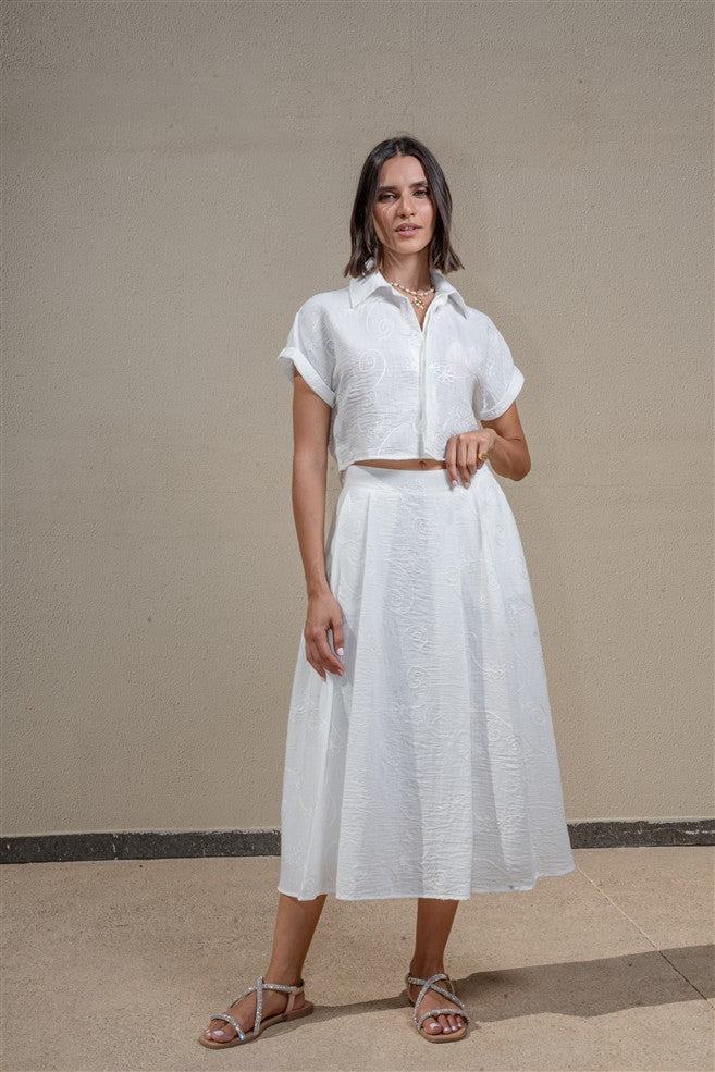 Midi Pleated Skirt