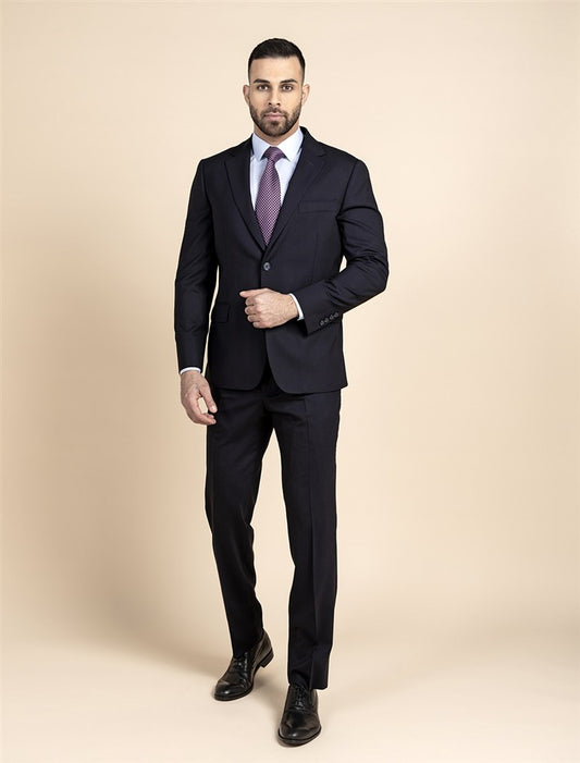 Blazer Suit Notch Lapel Stretch Wool