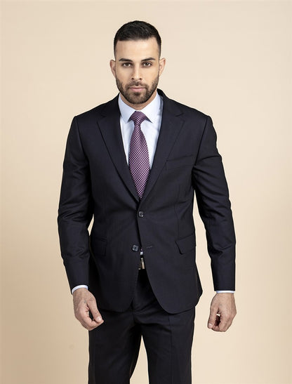 Trouser Suit Semi Slim Stretch Wool