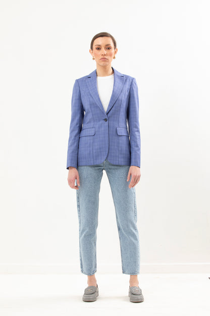 Single Breasted Blazer Featuring 1 Button,  Notch Lapel and no lining